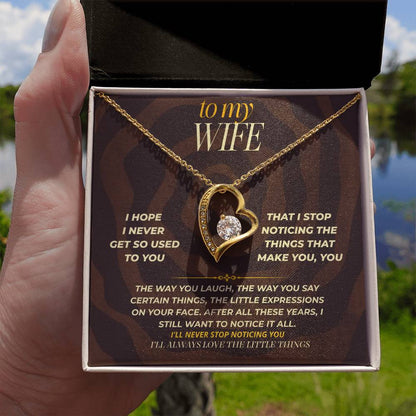 S164 - I Promise To Keep Loving The Little Things About You – Forever Love Necklace From Husband