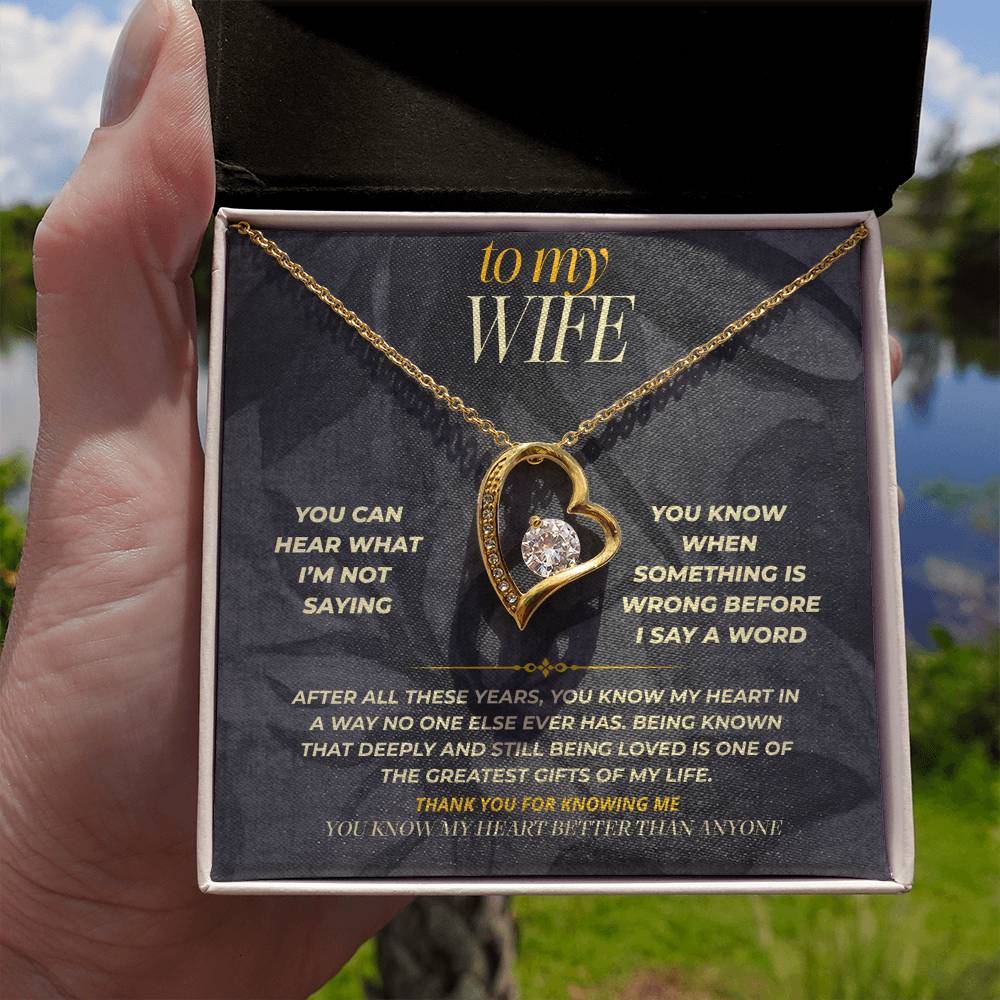 S159 - You’re The Person Who Knows My Heart – Forever Love Necklace From Husband