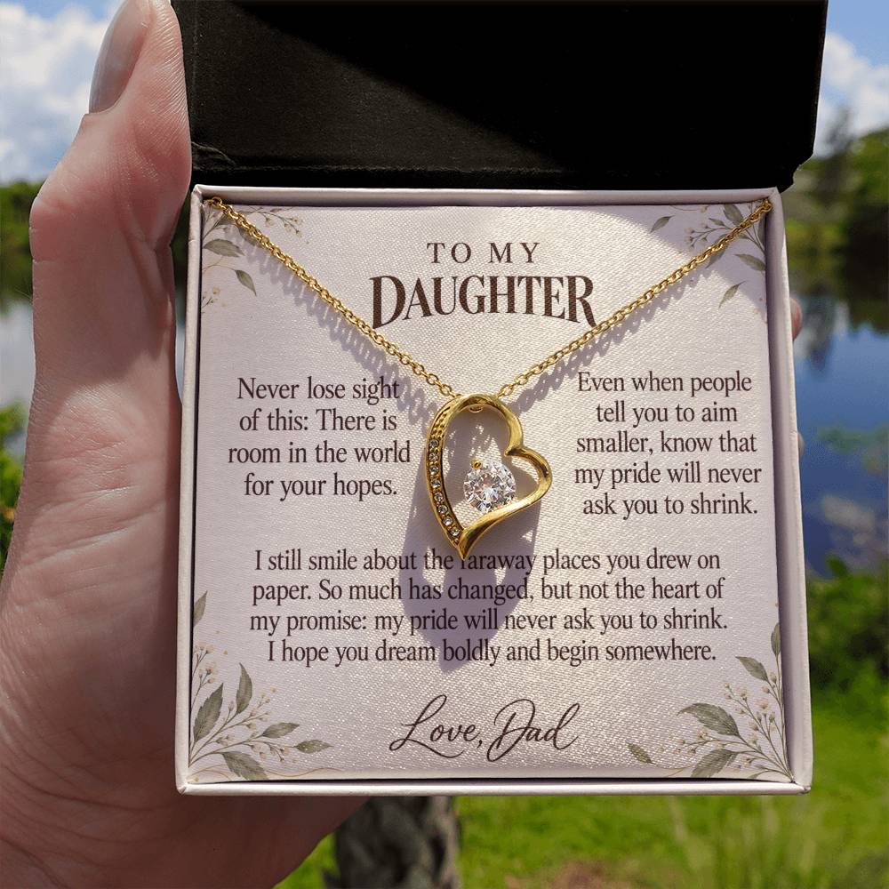 C639 - Your Dreams Are Not Too Big And A Memory That Time Cannot Take Away - Forever Love Necklace