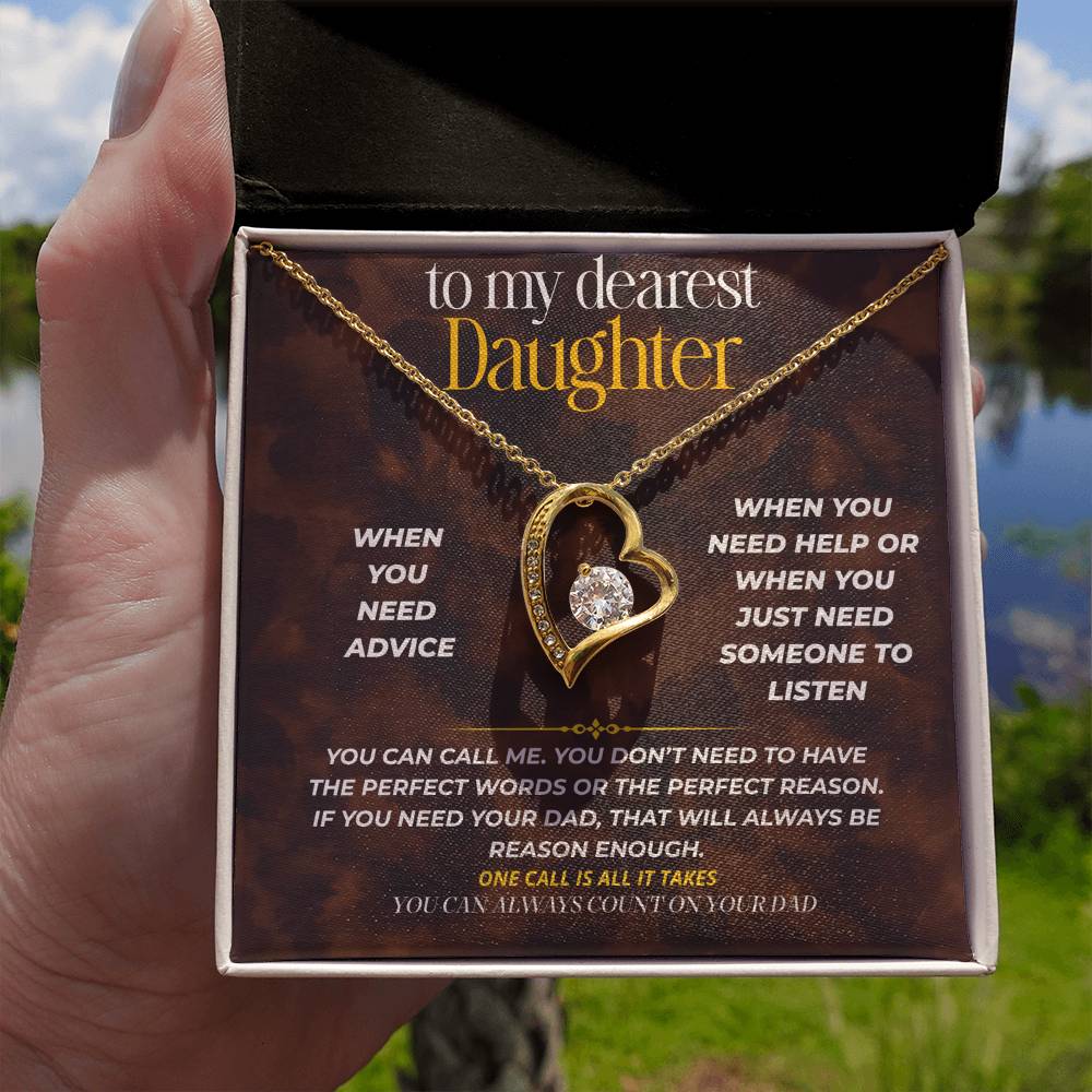 S258 - You Can Always Count On Your Dad – Forever Love Necklace From Dad