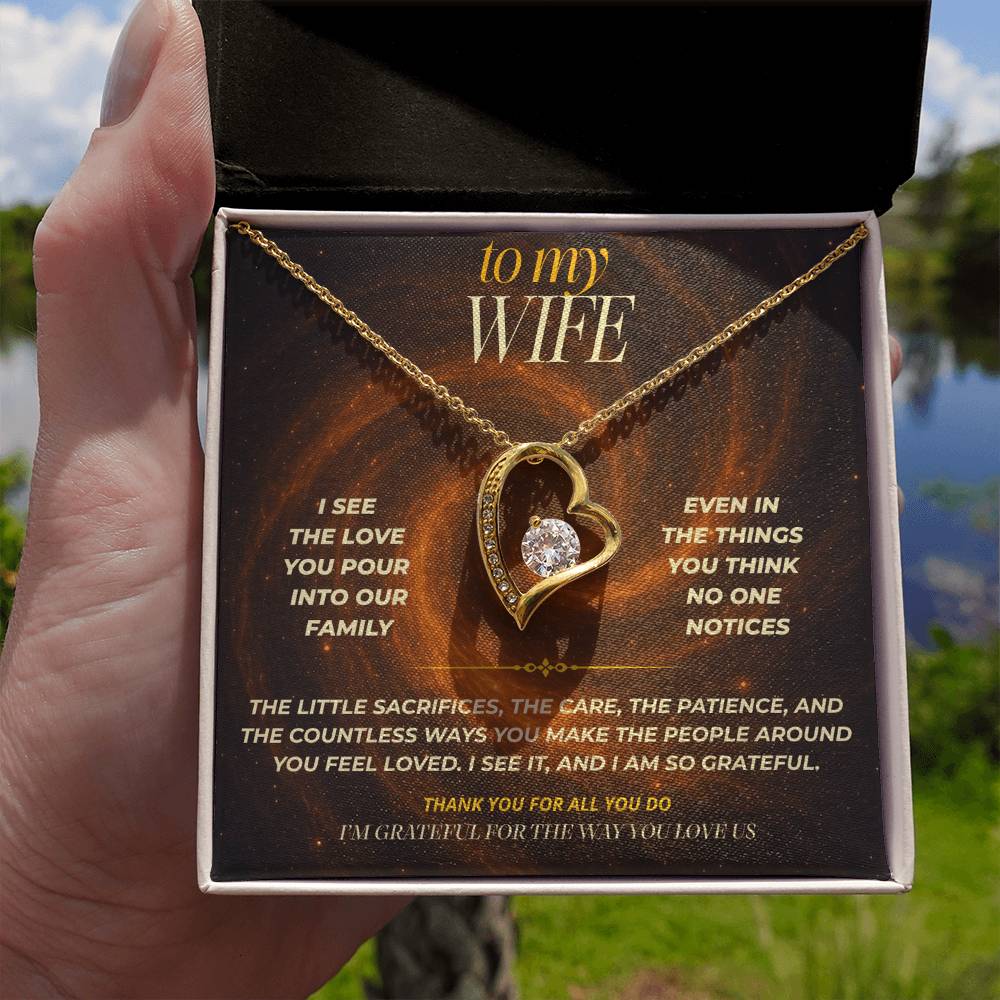 S142 - I’m Grateful For The Way You Love Us – Forever Love Necklace From Husband