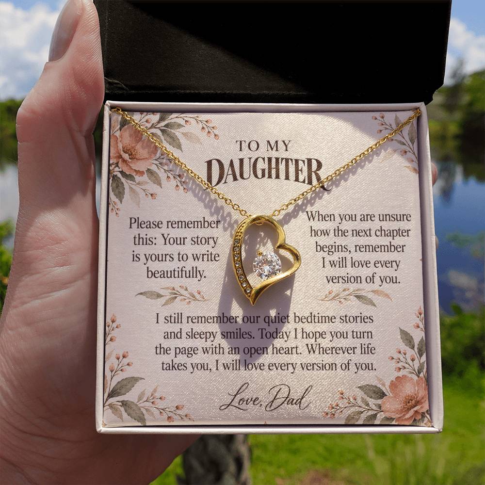 C516 - The Bedtime Stories We Shared And Quiet Words For Your Hardest Days - Forever Love Necklace