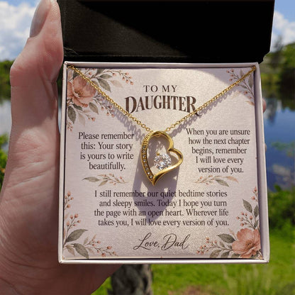C516 - The Bedtime Stories We Shared And Quiet Words For Your Hardest Days - Forever Love Necklace