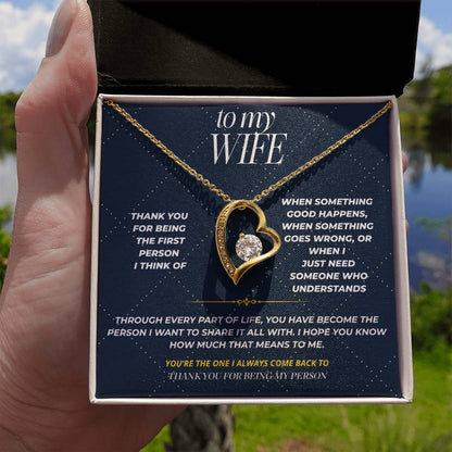 S104 - Thank You For Being My Person – Forever Love Necklace From Husband