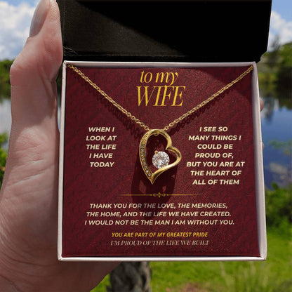 S118 - You Gave Me A Life I’m Proud Of – Forever Love Necklace From Husband