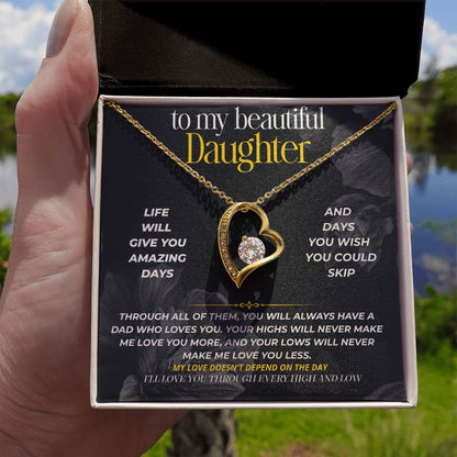 S292 - I’ll Love You Through Every High And Low – Forever Love Necklace From Dad
