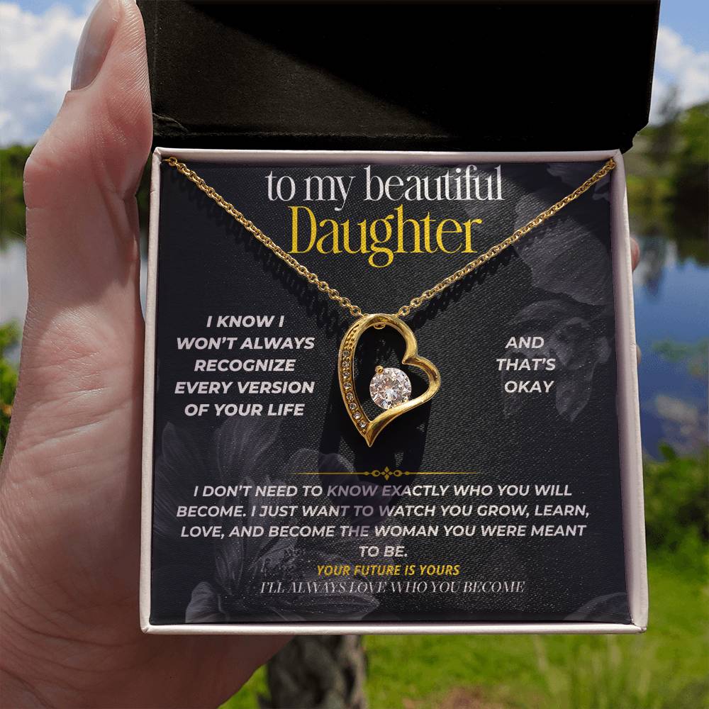 S295 - I’ll Always Love The Woman You Become – Forever Love Necklace From Dad