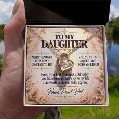C247 - May You Never Outgrow The Truth That You Are Deeply Loved Completely Valued And Forever My Daughter - Forever Love Necklace