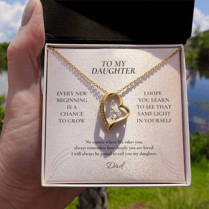 C116 - May Every New Beginning Remind You That Dad Will Always Stand Behind You - Forever Love Necklace