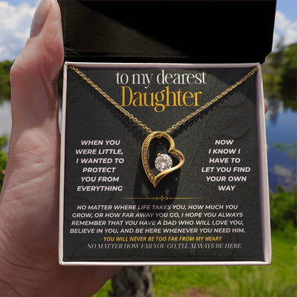 S200 - No Matter How Far Life Takes You – Forever Love Necklace From Dad