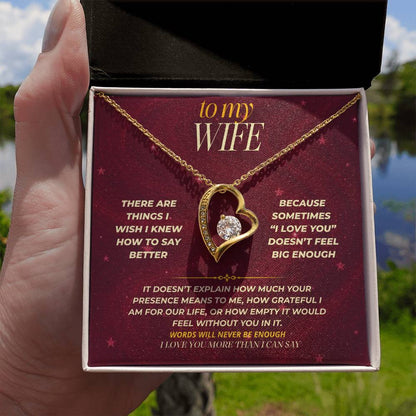 S178 - I Love You Beyond What I Know How To Say – Forever Love Necklace From Husband