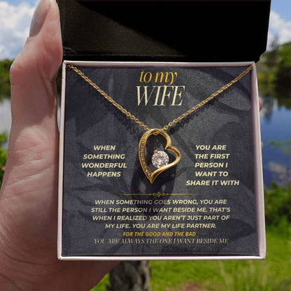 S157 - You Are The First Person I Want Beside Me – Forever Love Necklace From Husband
