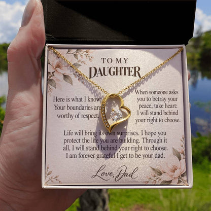 C665 - Permission To Say No And The Words I Hope You Always Remember - Forever Love Necklace
