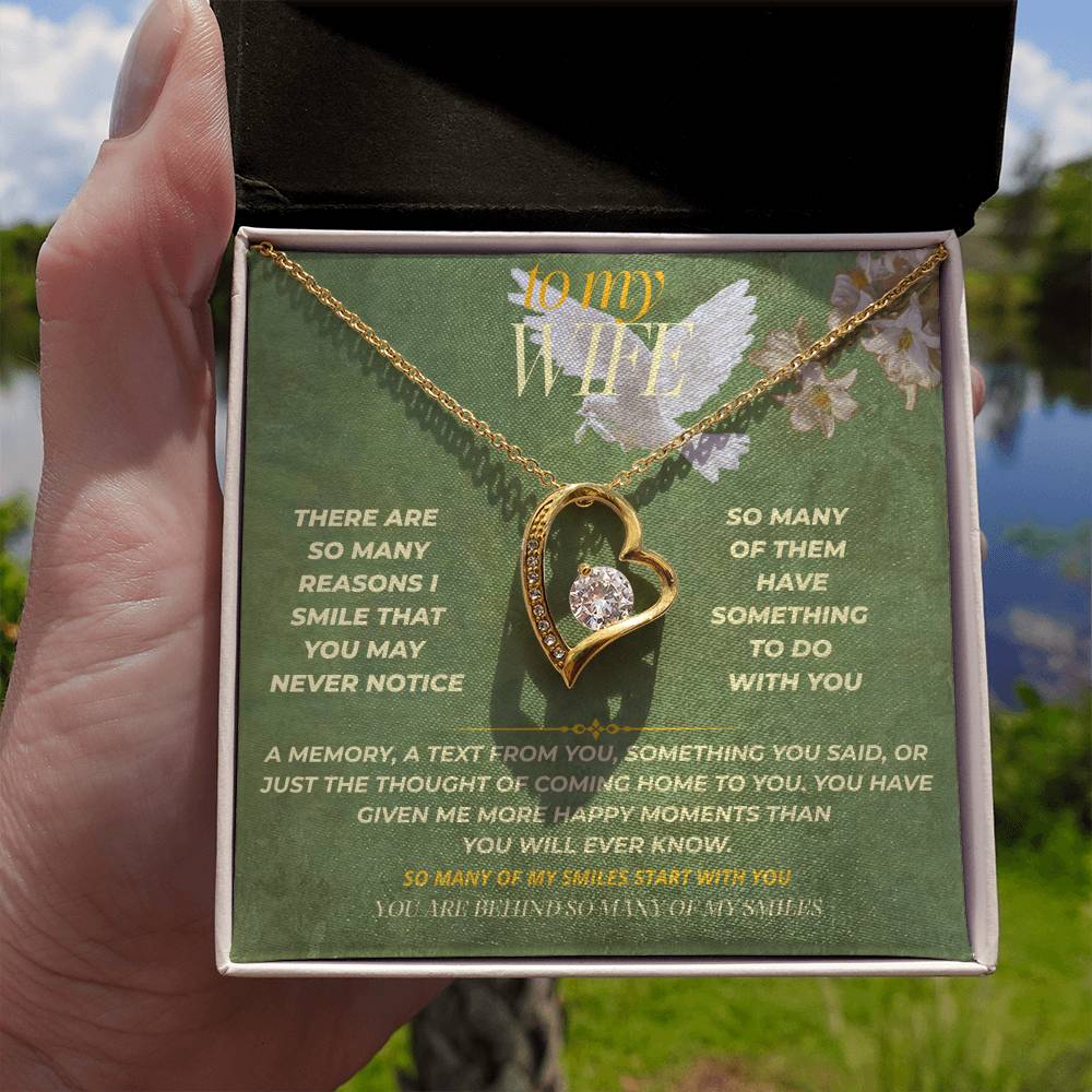 S132 - You Are The Woman Behind My Smile – Forever Love Necklace From Husband