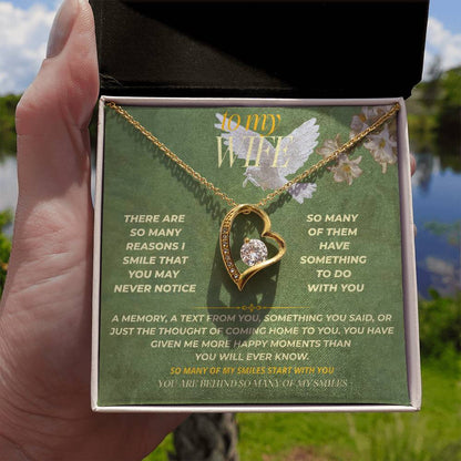 S132 - You Are The Woman Behind My Smile – Forever Love Necklace From Husband