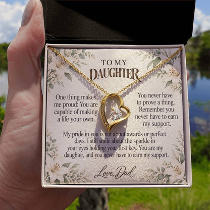 C548 - The First Apartment Key And A Father Proud Of Who You Are - Forever Love Necklace