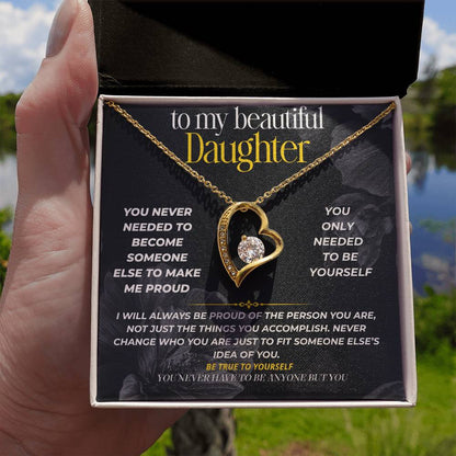 S291 - You Don’t Have To Make Me Proud, Just Be You – Forever Love Necklace From Dad