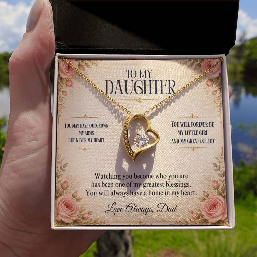 C4 - You Will Forever Be My Little Girl And One Of The Greatest Blessings Of My Life - Forever Love Necklace