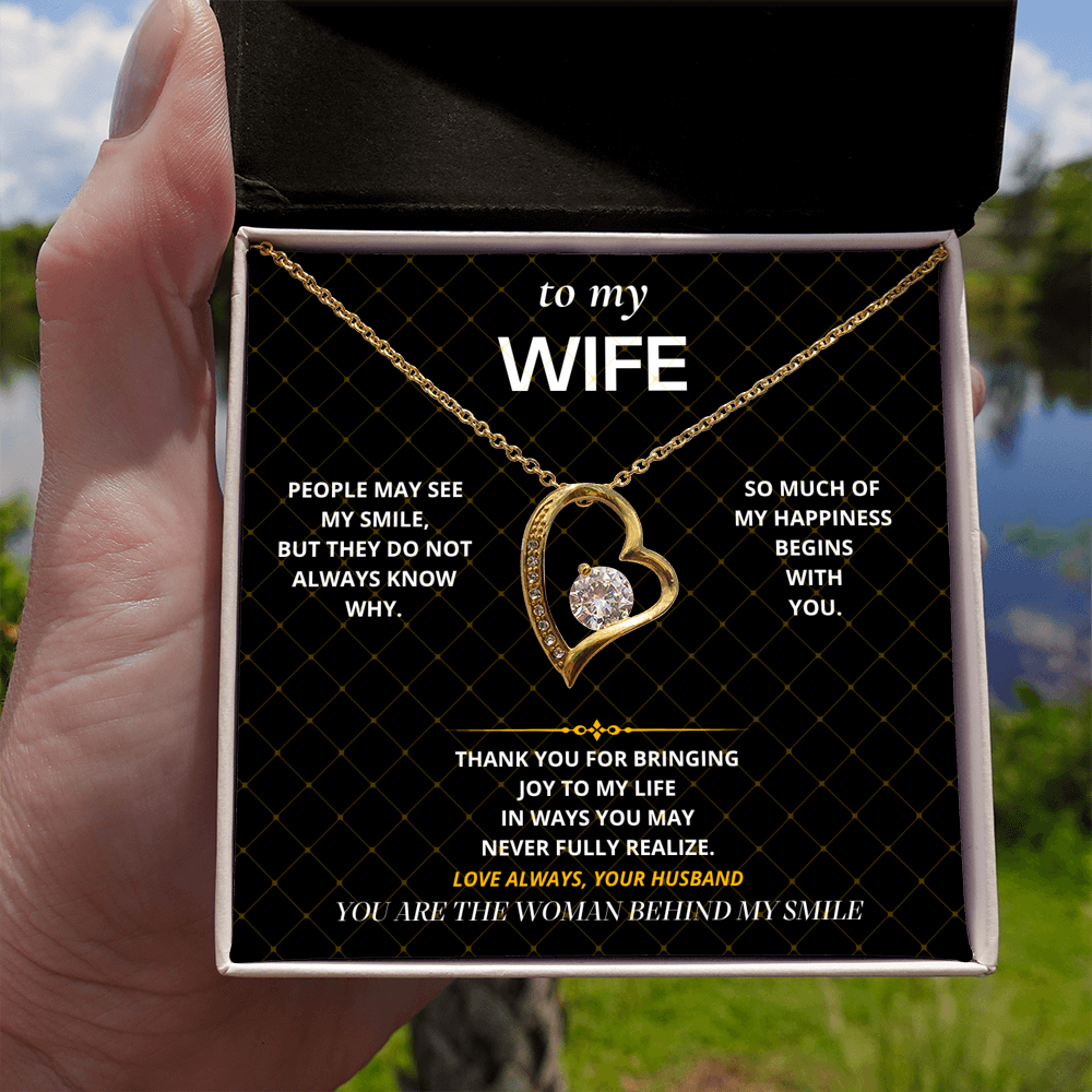 S46 - The Woman Behind My Smile – Forever Love Necklace From Husband