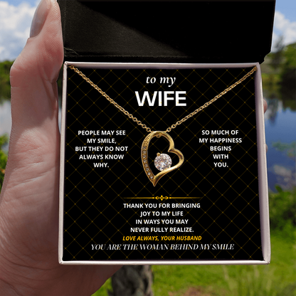 S46 - The Woman Behind My Smile – Forever Love Necklace From Husband