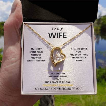 S20 - My Heart Found Home – Forever Love Necklace From Husband