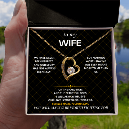 S38 - Always Worth Fighting For – Forever Love Necklace From Husband