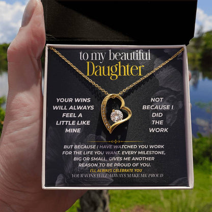 S290 - I’ll Always Be Here To Celebrate Your Wins – Forever Love Necklace From Dad