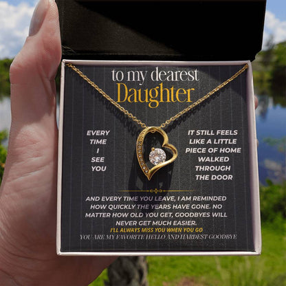 S268 - You Are My Favorite Hello And Hardest Goodbye – Forever Love Necklace From Dad