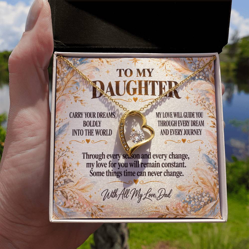 C293 - Wherever Tomorrow Leads You Remember You Have Already Made Your Dad Incredibly Proud - Forever Love Necklace