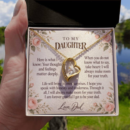 C575 - The Kitchen Table Talks And The Words I Hope You Always Remember - Forever Love Necklace