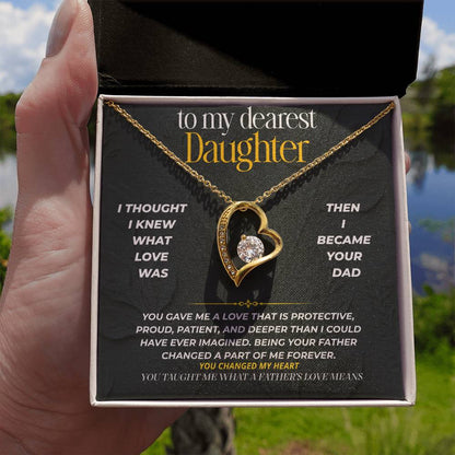S235 - You Taught Me What A Father’s Love Means – Forever Love Necklace From Dad