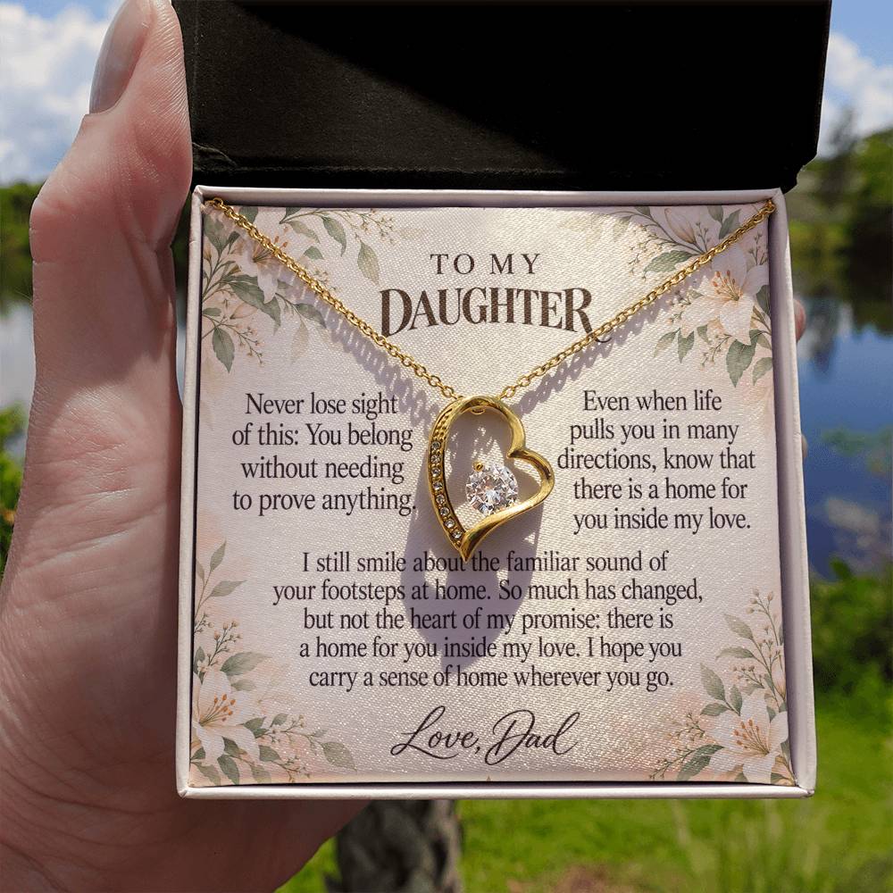 C599 - Home Is In My Heart And A Memory That Time Cannot Take Away - Forever Love Necklace
