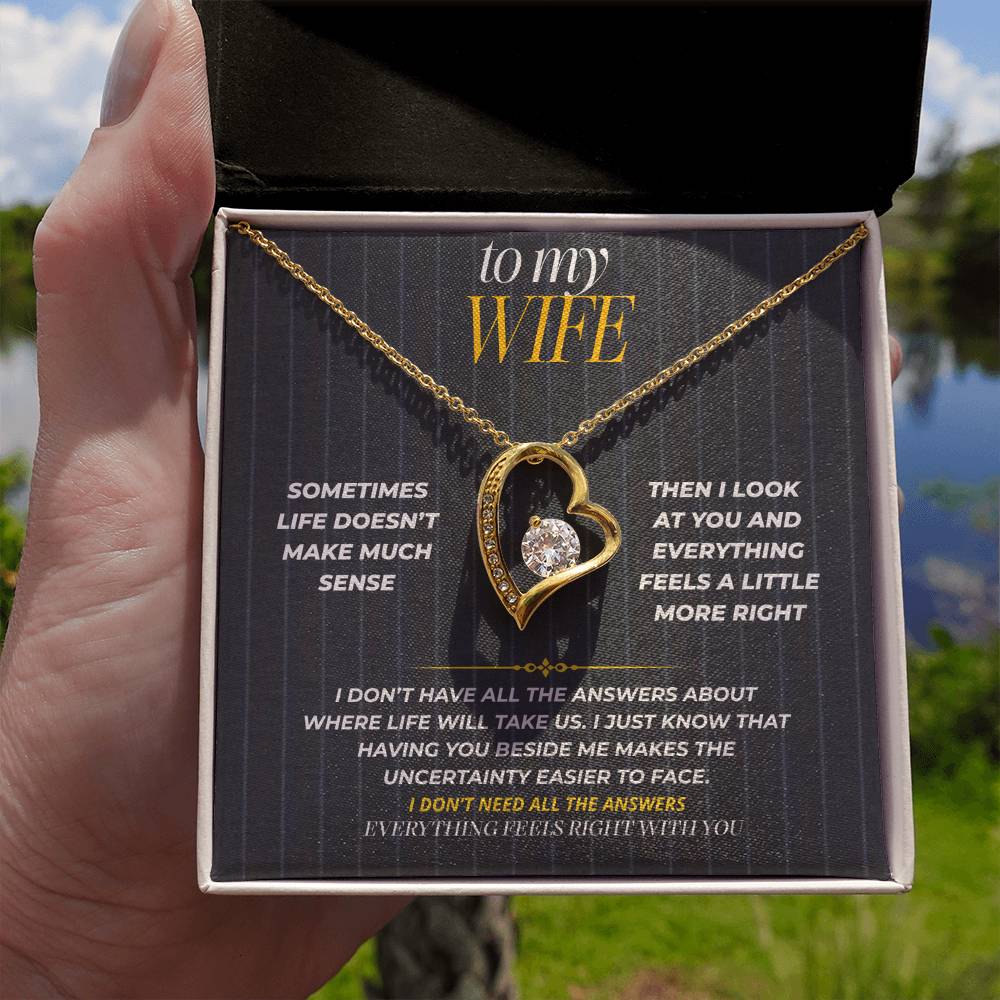 S183 - You’re The One Who Makes Everything Feel Right – Forever Love Necklace From Husband
