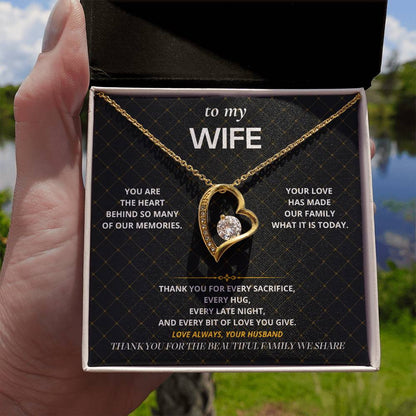 S67 - Thank You For Our Family – Forever Love Necklace From Husband