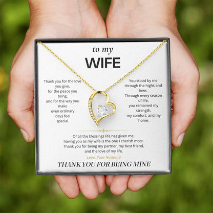 S2 - Thank You For Being Mine – Forever Love Necklace From Husband
