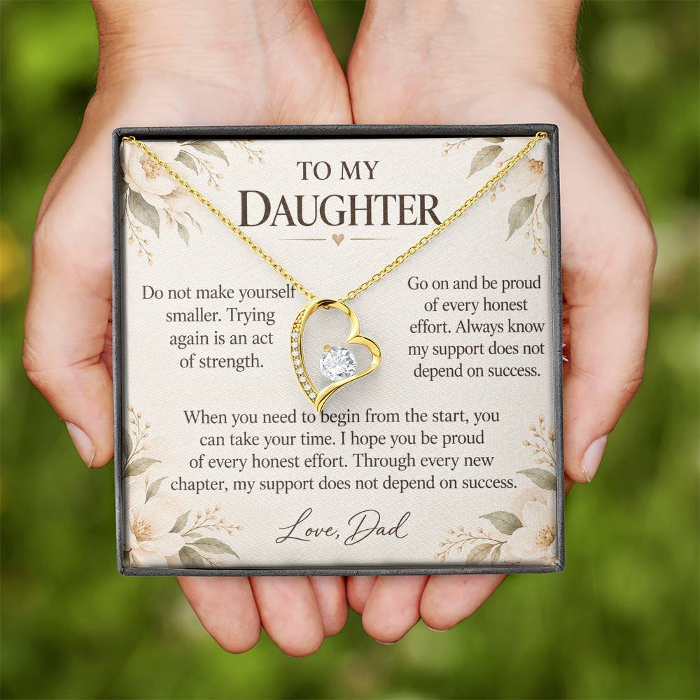 C642 - The Courage To Try Again And A Promise To Carry Into New Chapters - Forever Love Necklace
