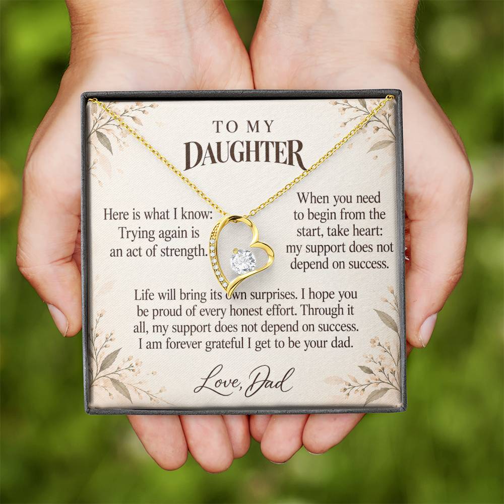 C645 - The Courage To Try Again And The Words I Hope You Always Remember - Forever Love Necklace