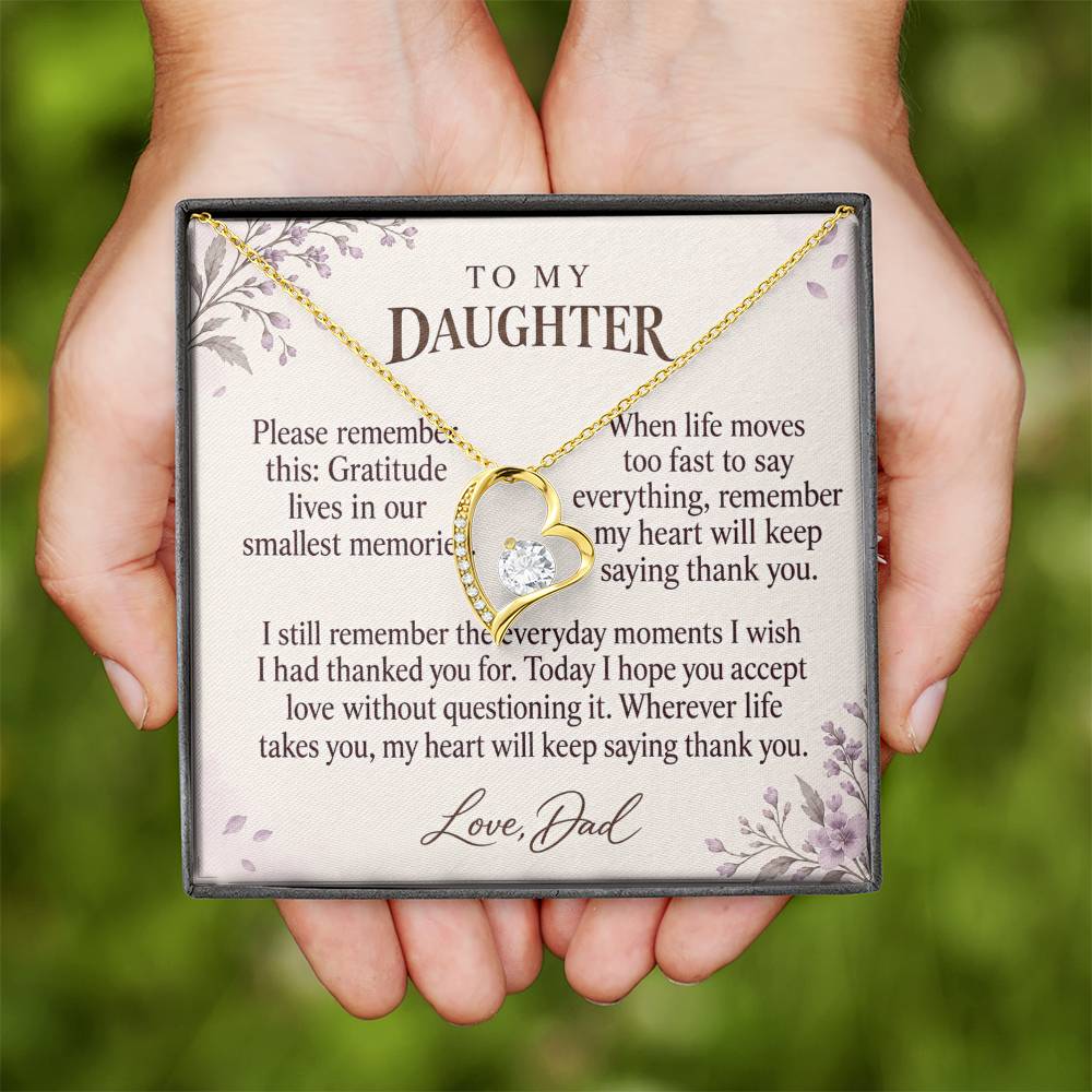 C581 - Across The Miles And Quiet Words For Your Hardest Days - Forever Love Necklace