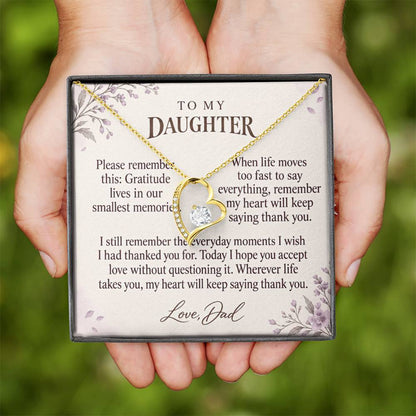 C581 - Across The Miles And Quiet Words For Your Hardest Days - Forever Love Necklace