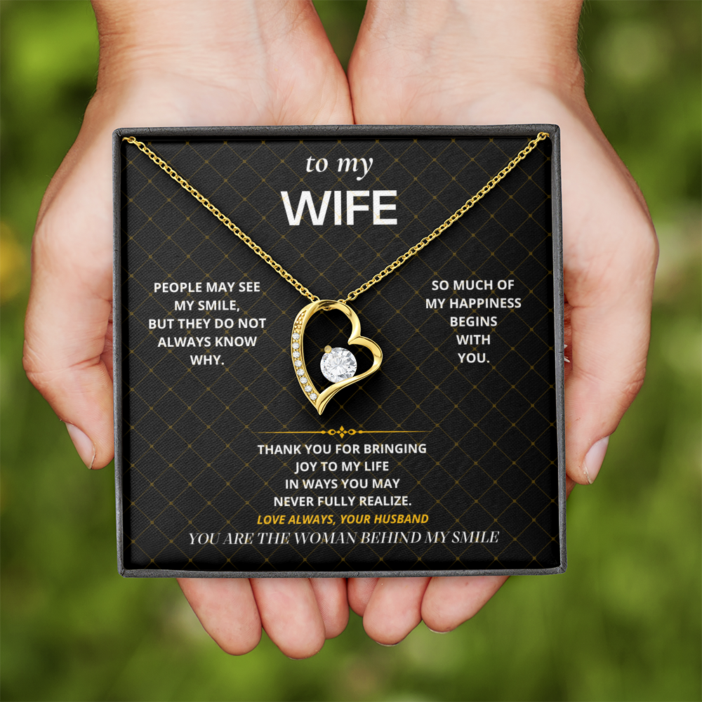 S46 - The Woman Behind My Smile – Forever Love Necklace From Husband