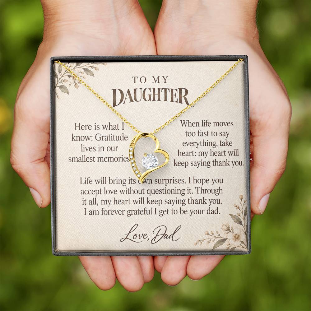 C585 - Across The Miles And The Words I Hope You Always Remember - Forever Love Necklace