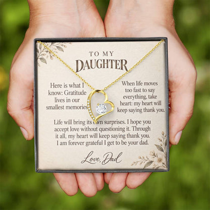 C585 - Across The Miles And The Words I Hope You Always Remember - Forever Love Necklace