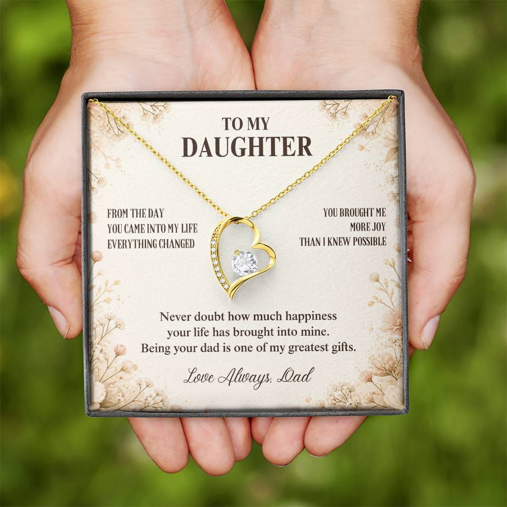 C15 - Never Doubt How Much Joy You Brought Into My Life From The Day You Arrived - Forever Love Necklace