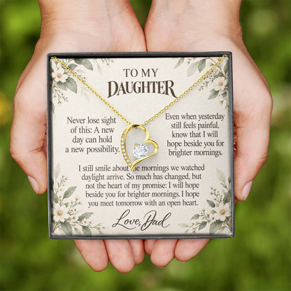 C699 - After The Sunrise And A Memory That Time Cannot Take Away - Forever Love Necklace
