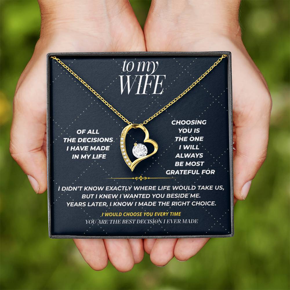 S101 - You’re The Best Decision I Ever Made – Forever Love Necklace From Husband