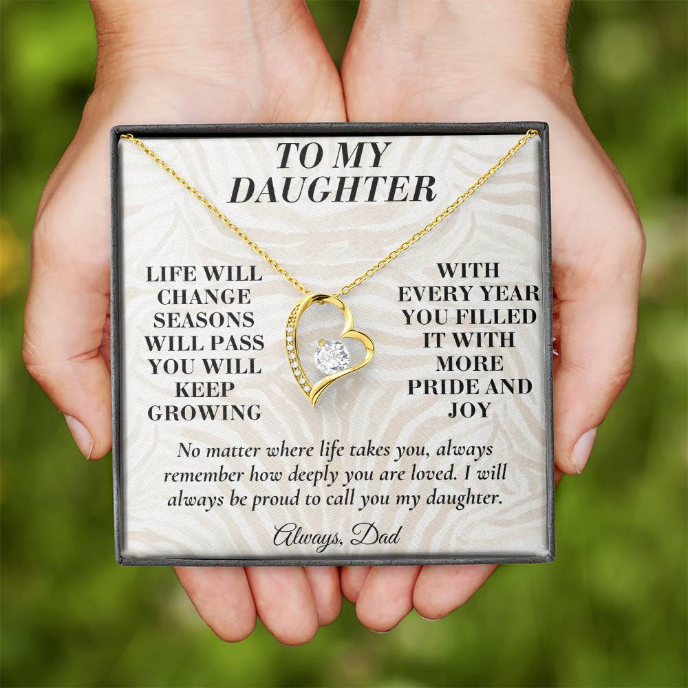 C186 - Every Step You Take Into Your Future Carries A Lifetime Of My Love Behind You - Forever Love Necklace