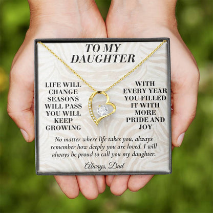C186 - Every Step You Take Into Your Future Carries A Lifetime Of My Love Behind You - Forever Love Necklace