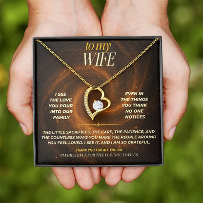 S142 - I’m Grateful For The Way You Love Us – Forever Love Necklace From Husband