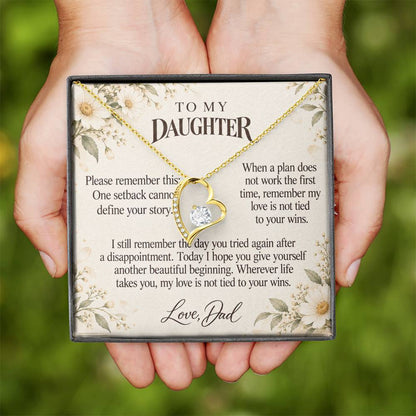 C611 - A Second Chance To Bloom And Quiet Words For Your Hardest Days - Forever Love Necklace