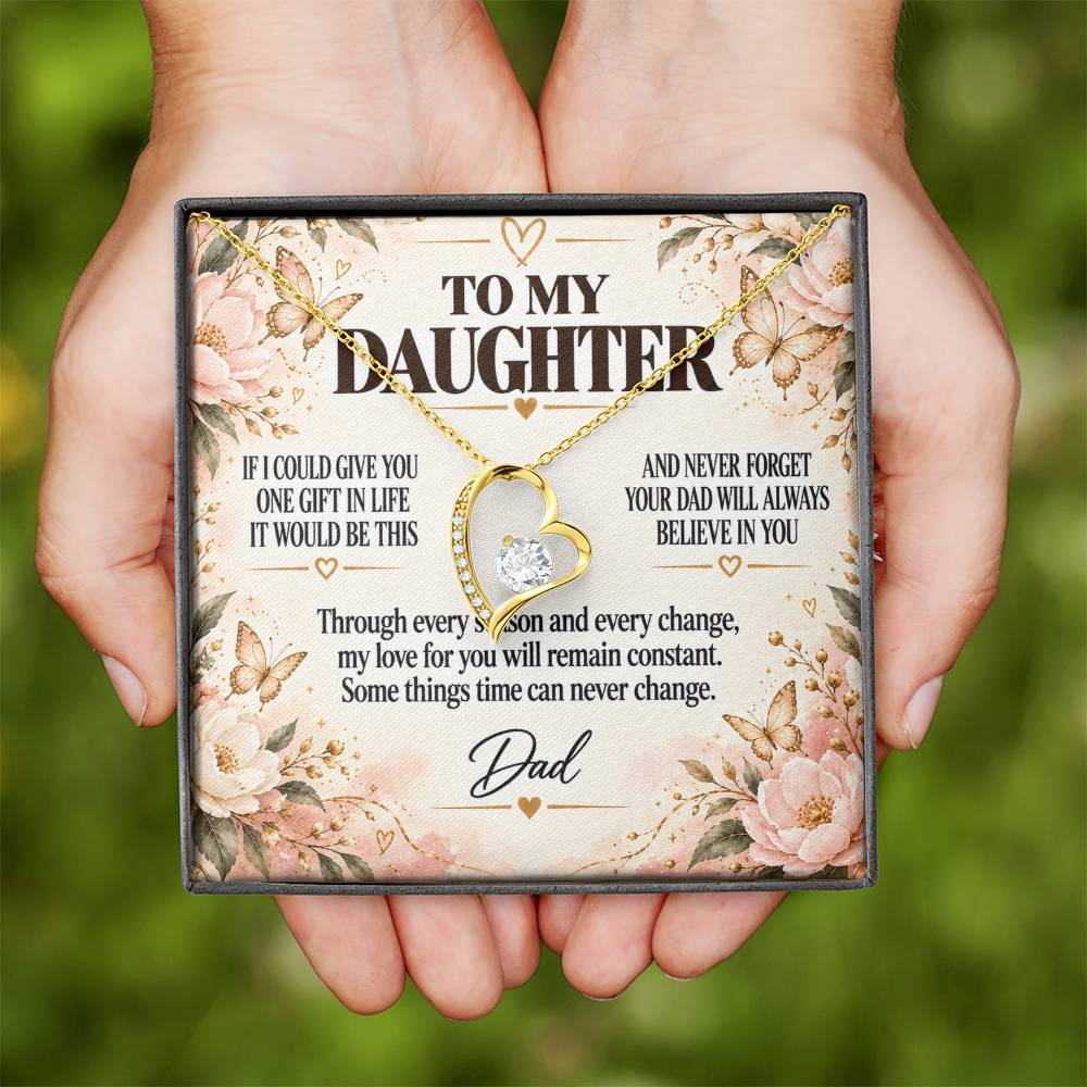 C228 - Dad’s Love Is A Promise That Time Distance And Change Can Never Break - Forever Love Necklace